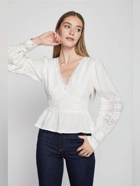 NWT Bailey 44 Diane Linen Top - M